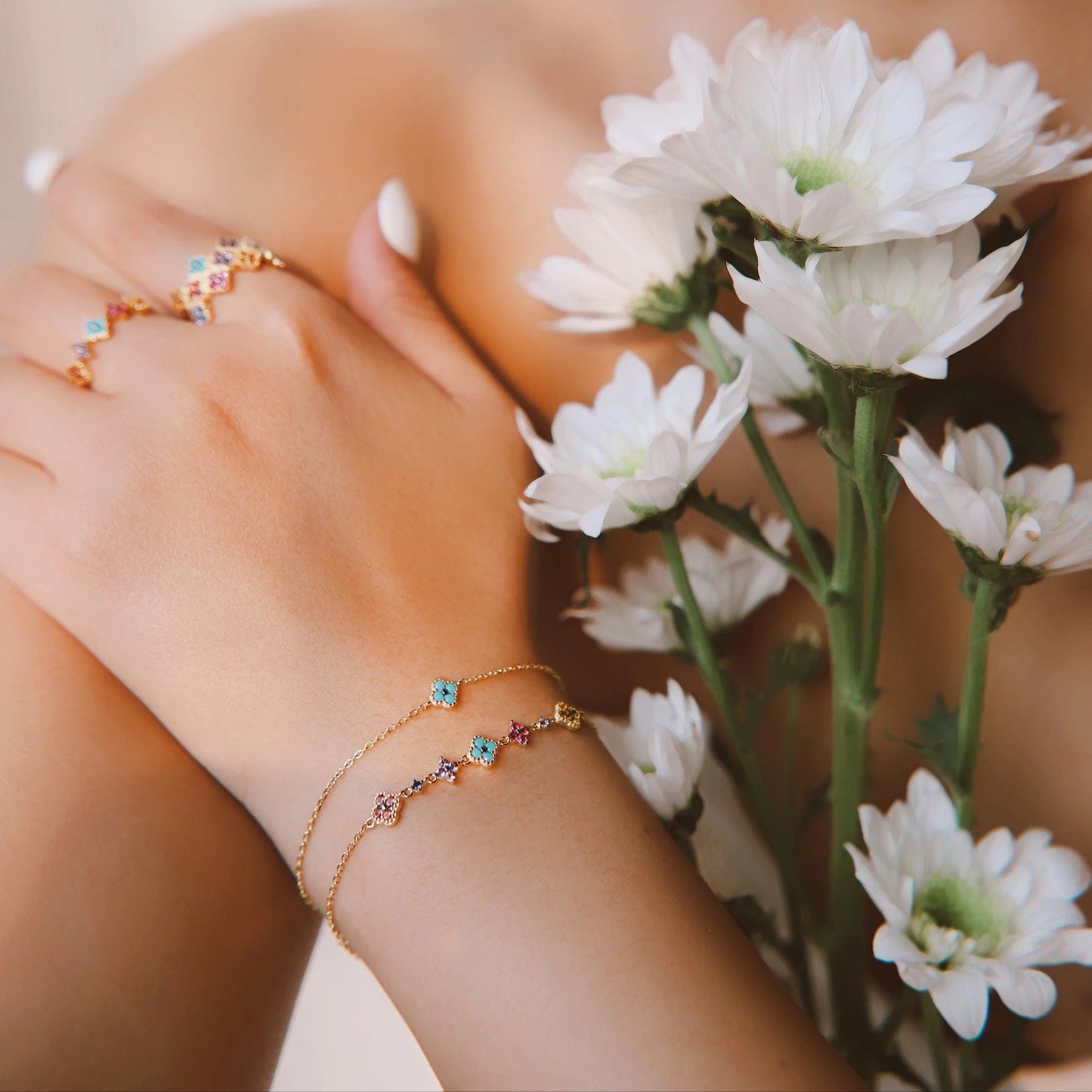 Mini rainbow clover set