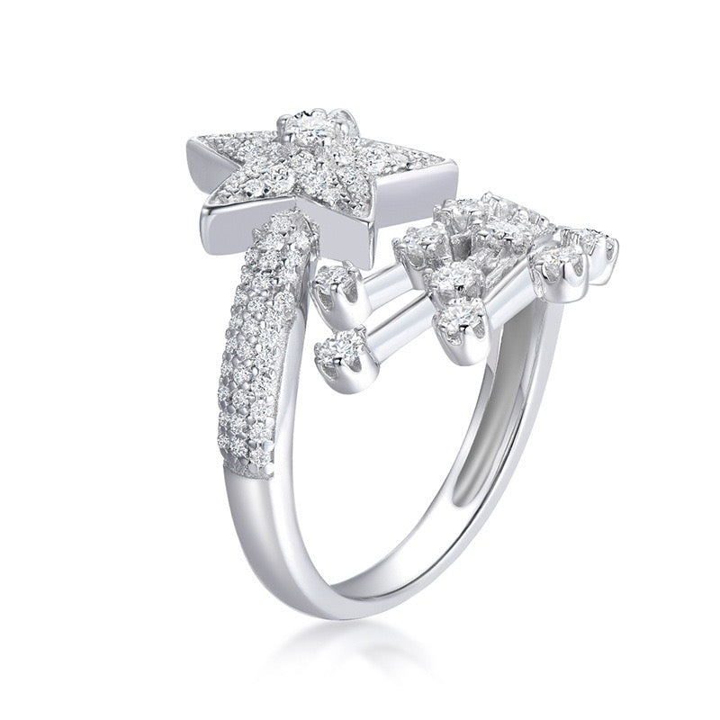 Moissanite Comet Starlight Ring