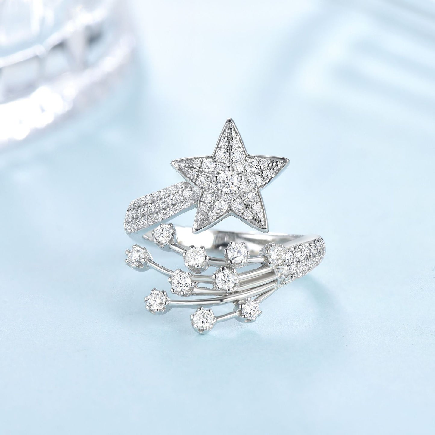 Moissanite Comet Starlight Ring