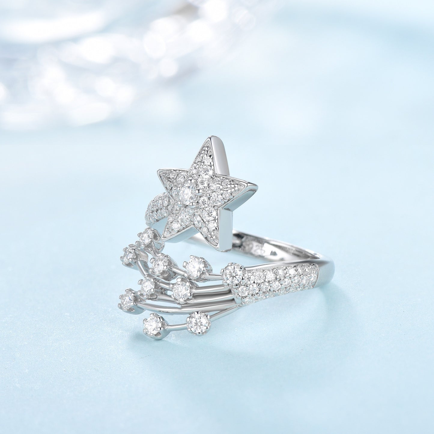 Moissanite Comet Starlight Ring