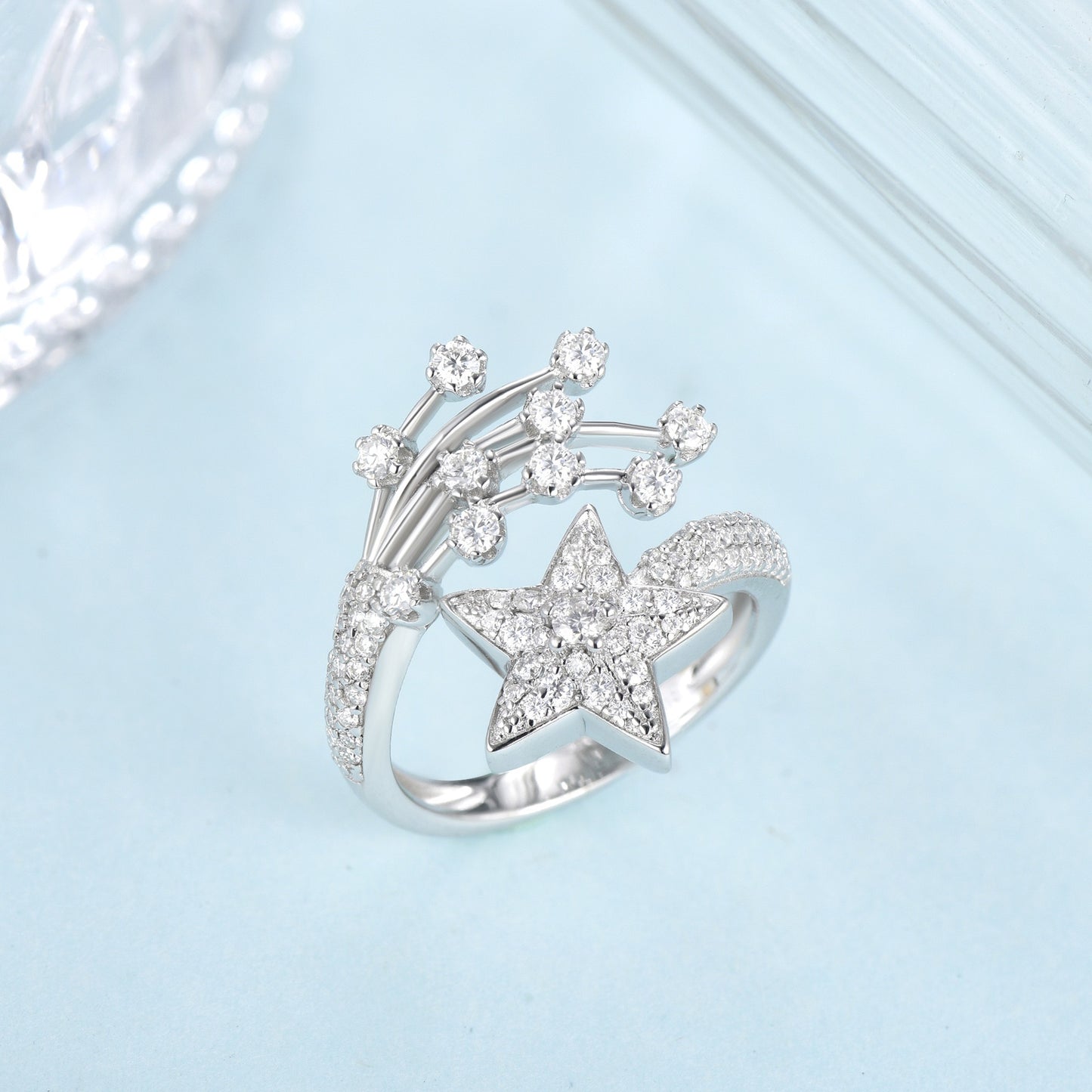 Moissanite Comet Starlight Ring