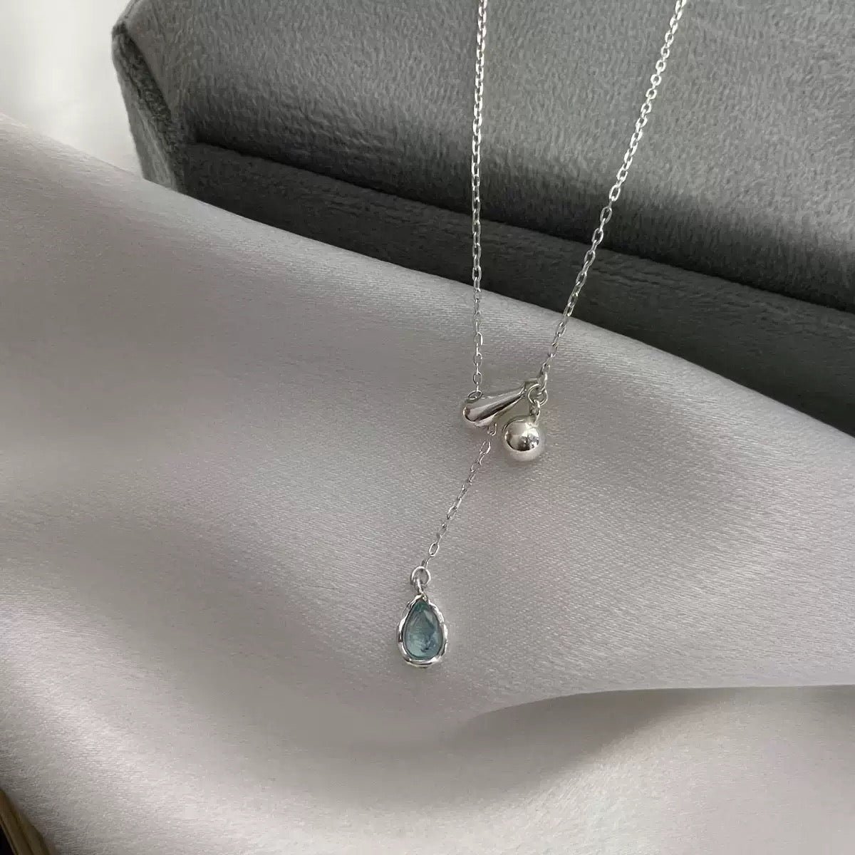 Ocean's Tear Aquamarine Necklace