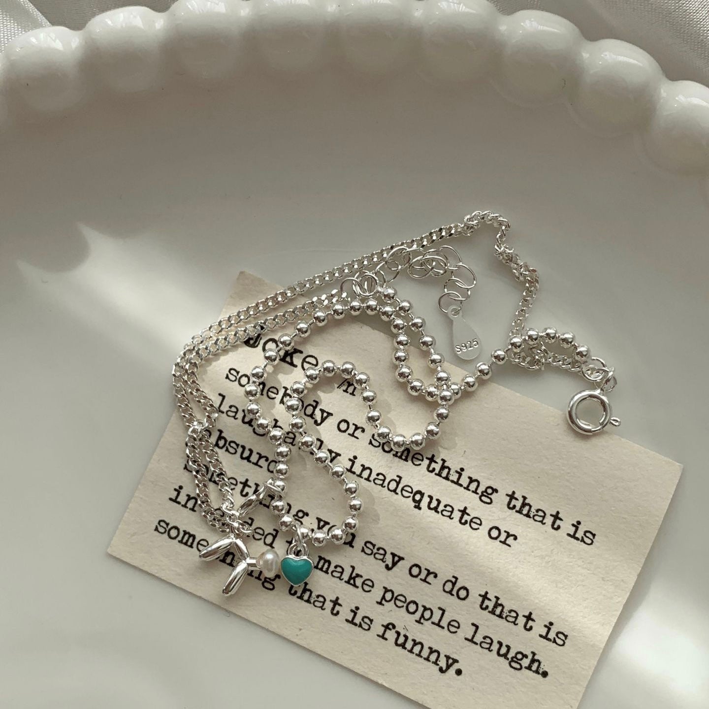 S925 sliver bubble puppy bracelet