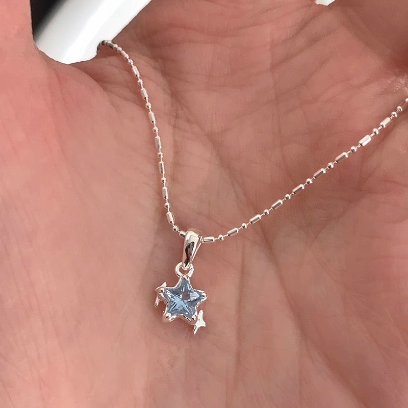 Seastar Teardrop Silver Necklace