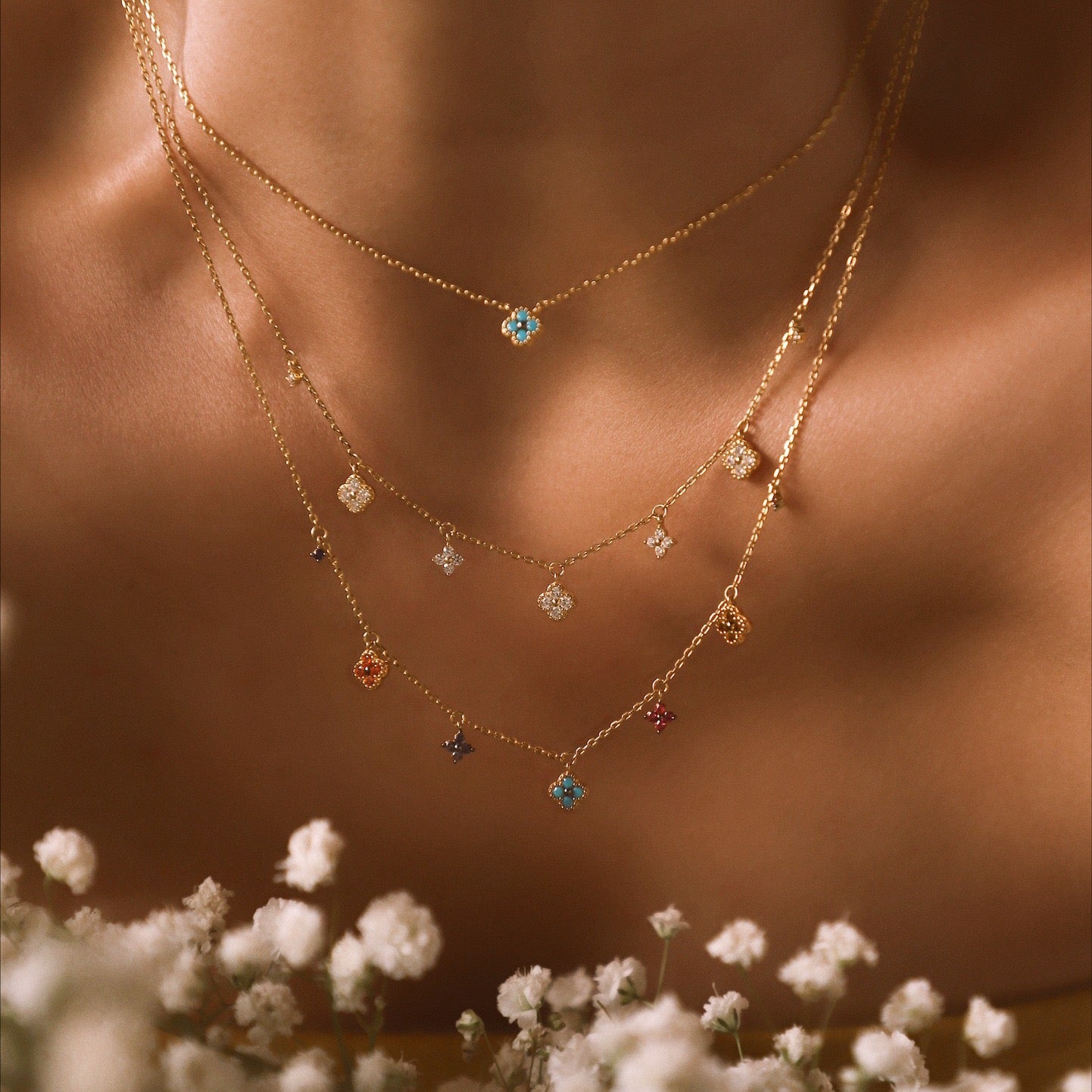 Mini rainbow clover set