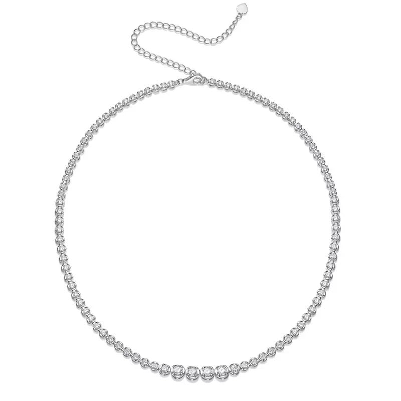 Moissanite tennis necklace